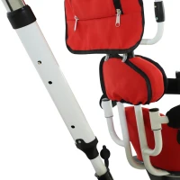 HOMCOM Triciclo para bebê acima de 18 meses 4 em 1 Evolutivo Giratório Brinquedo de Aprendizagem de Controle Parental 118x53x105 cm Vermelho(m-14)