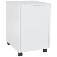 HOMCOM Bloco de Gavetas para Escritório Móvel de Escritório Bloco de Gavetas com 3 Gavetas e 4 Rodas 40x50x57,5 cm Branco(m-8)