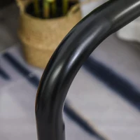 HOMCOM barras paralelas Largura ajustável para treino com alças de aço antiderrapante 89-99x62x72 cm Preto(m-10)