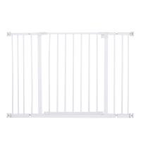 PawHut Barrera de Seguridad Extensible Puertas y Escaleras Metálica para Perros y Bebé Barrera Puertas Mascota 72-107x76cm