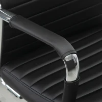 Vinsetto Cadeira de Escritório Ergonômica Giratoria 360° Inclinável com Altura Ajustável Rodas Apoio de Braços 54x62x104-114 cm Preto(m-8)