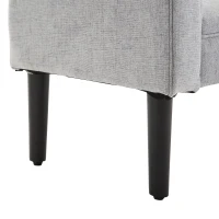 HOMCOM Banco de Pé de Cama Banco com Assento Acolchoado e Pés de Madeira para Dormitório Entrada 132x45,5x58cm Cinza(m-8)
