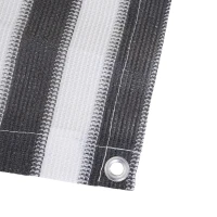 Outsunny 2 Peças de Revestimento de Varanda 500x90cm Tela de proteção de privacidade HDPE Cinza e Branco(m-13)