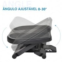 HOMCOM Apoio para os pés Altura Ajustável Massagem Alta Segurança Preto(m-5)