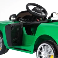 HOMCOM Carro elétrico para crianças de 3-5 anos licenciado de Mercedes GTR bateria de 12V com controle remoto Faróis musica Carga 25kg 105x58x45 cm Verde(m-10)