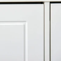 HOMCOM Banco Sapateira com Armazenamento para 8 Pares de Sapatos com 2 Gavetas Prateleiras Ajustáveis e Almofada 104x24x55cm Branco(m-8)