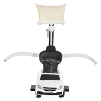 HOMCOM Carro andador para crianças acima de 1 ano Desenho 3 em 1 com buzina e capuz e suporte para copos 84x40x83 cor Branco(m-5)