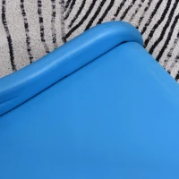 HOMCOM Escorrega infantil para crianças acima de 3 anos dobrável com escada e rampa 120x50x56 cm Azul(m-9)