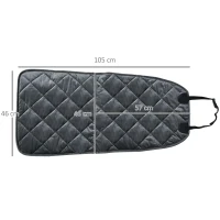 PawHut Capa de Assento Dianteiro de Carro para Cães Protetor Antiderrapante com Fixação e Correia Envolvente para Caminhões Furgões SUV 105x46cm Cinza(m-3)