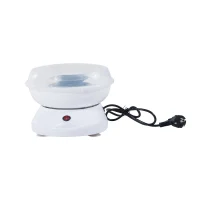 HOMCOM Máquina de Algodão Doce Potência 450W-550W Doce com Colher Medidora e 10 Palitos de Bambu 27x26x18cm Branco(m-4)