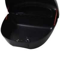 HOMCOM Mala para Motocicleta Mala para Mota Capacidade de 48L com Fechadura e 2 Chaves 59x43x33 cm Preto e Vermelho(m-9)