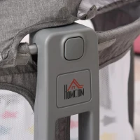 HOMCOM Berço dobrável e portátil para viagem com bolsa de transporte coberta removivel  carga 15 kg 70x74x78 cm cinza(m-9)