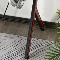 HOMCOM Secretária Gaming Secretária Ergonômica para Computador com Porta Copos Gancho para Fones de Ouvidos e Orifício para Passar os Cabos Efeito Fibra de Carbono 120x60x75cm Preto(m-9)