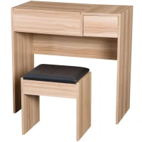 HOMCOM Toucador de Maquilhagem com Branco e Tampa Dobrável Mesa de Maquilhagem com Compartimentos e Gaveta 80x40x79cm Madeira(m-9)