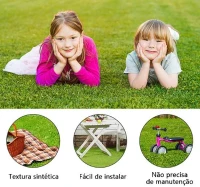 Outsunny Relva Artificial 25 mm Rolo de Relva Artificial 300x100 cm Realista com Orifícios de Drenagem para Varanda Jardim Pátio Verde(m-5)