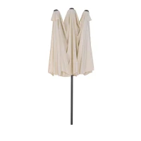 Outsunny Chapéu de Sol Duplo para Jardim 4,6x2,7x2,4m Chapéu de Sol Anti UV com Manivela para Exterior Bege(m-11)