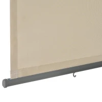 Outsunny Toldo Vertical de Parede com Alça para Sombra e Privacidade 160x250 cm Bege(m-7)