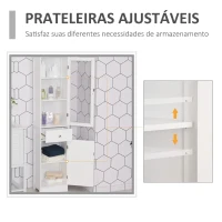 Kleankin Armário Alto para Casa de Banho Móvel Auxiliar de Banheiro de Estilo Moderno com 2 Portas Prateleiras Ajustáveis e 1 Gaveta 40x27x171,5cm Branco(m-5)