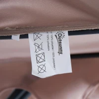 Outsunny Baloiço de Jardim com 2 Lugares Individuais com Teto e Suporte para Bebida para Terraço Balcão Exterior 170x136x170cm Bege(m-9)