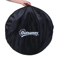 Outsunny Vestiário de praia dobrável Tenda para o chuveiro 120x120x190 cm Preto(m-7)