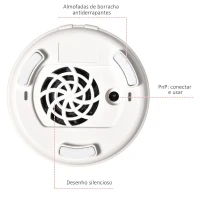 HOMCOM Difusor de Aromas 100ml Humidificador Aromaterapia com 7 Cores LED 2 Modos de Vaporização e Desligado Automático Ultra Silencioso Ø9,8x14,5cm Rosa(m-8)