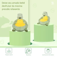 HOMCOM Sofá em forma de dinossauro para crianças acima de 18 meses com assento acolchoado  60x55x59cm Verde(m-6)