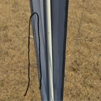 Outsunny Tenda de Jardim 3x3m com 4 Partes Laterais Mosquiteiro com Zíper Proteção UV para Patio Cinza(m-9)