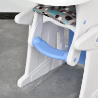 HOMCOM Cadeira para bebês acima de 6 meses 3 posições ajustáveis Acolchoado 57x59x105 cm azul(m-9)