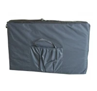 HOMCOM Marquesa de Massagem Dobrável e Portátil com Altura Ajustável e Apoio para a Cabeça 180x60x62-82 cm Laranja e Preto(m-11)