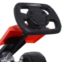 HOMCOM Kart a Pedal Go Kart com Assento Ajustável para Crianças acima de 3 Anos Brinquedo de Exterior 80x49x50 cm Vermelho e Preto(m-9)