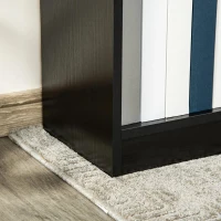 HOMCOM Estante para Livros com 3 Compartimentos de Armazenamento Livros Plantas para Sala de Estar Estúdio Dormitório 62,2x24x102,4cm Preto(m-8)