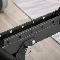 HOMCOM Banco de peso dobrável com altura ajustável e ângulo do encosto ajustável de 6 níveis para Elevação abdômen 130x37x45-108 cm preto(m-10)