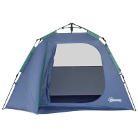Outsunny Tenda Campismo para 2-3 Pessoas Fácil de Instalar com Gancho para Luz 250x194x160cm Verde(m-10)