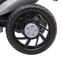 HOMCOM Motocicleta Elétrica Infantil com 3 Rodas para Crianças acima de 3 anos Triciclo com Pedal para Crianças Bateria 6V com Luzes Música Pneus Largos 86x42x52cm Vermelho e Preto(m-8)