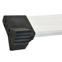 HOMCOM Escada dobrável de alumínio portátil 2 maneiras de usar o trilho de articulação 150kg de prata(m-11)