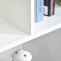 HOMCOM Estante de 4 níveis com 10 compartimentos Prateleiras de armazenamento multiuso 100x23,8x140 cm Branco(m-9)