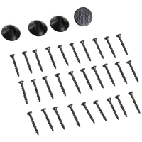 HOMCOM Pernas de mesa tipo pernas de garfo de 4 peças 3 hastes Pés de aço resistentes para móveis com protetores pretos Acessórios incluídos 12x12x71cm(m-10)