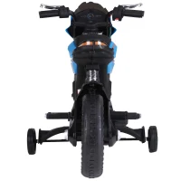 HOMCOM Mota Elétrica Infantil Motocicleta para Crianças acima de 3 anos Bateria 6V com Luzes e Música 105x52,3x62,3 cm Azul(m-11)