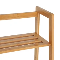 HOMCOM Estante de Bambu com 4 Prateleiras Estante em Forma de Escada para Sala de Estar Escritório 48x31,5x120 cm Madeira(m-6)
