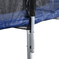 HOMCOM Trampolim de Jardim Φ244cm Trampolim para Crianças e Adultos cm Rede de Segurança Cobertura nas Bordas e Escada para Exterior Azul(m-6)