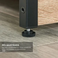 HOMCOM Estante para Livros com Múltiplas Prateleiras Abertas e 1 Armário com Porta Dupla Estante de Armazenamento para Escritório Sala de Estar 80x35x97cm Madeira Natural(m-6)