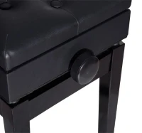 HOMCOM Banco de Piano com Espaço de Armazenamento Altura Ajustável com Assento Acolchoado Carga 200 kg 54,5x33x48-58 cm Preto(m-8)