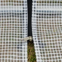 Outsunny Estufa de Jardim Tipo Túnel com janelas e portas Cobertura PE Estrutura de aço 295x200x190cm Branco(m-10)