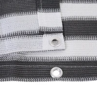 Outsunny 2 Peças de Revestimento de Varanda 500x90cm Tela de proteção de privacidade HDPE Cinza e Branco(m-12)