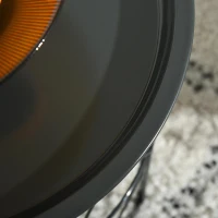 HOMCOM Conjunto de 3 mesas laterais empilháveis Cestos de metal com bandeja removível e espaço de armazenamento Estilo moderno para sala de estar Diâmetro Ø43 Ø35 e Ø30 cinza(m-7)