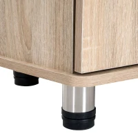 HOMCOM Móvel de TV Moderno Móvel para TV com Armário 2 Portas 2 Prateleiras 120x39,5x52cm Carvalho(m-7)