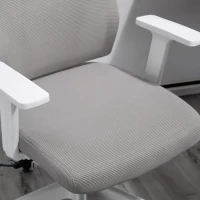 Vinsetto Cadeira ergonômica giratória altura ajustável e reclinável até 120º posição de bloqueio 64x61x120,9-128,9 cm Cinza(m-10)