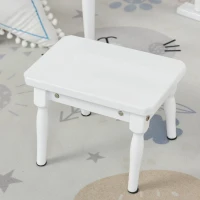 HOMCOM Piano de Cauda Infantil com 30 Teclas Banco Suporte de Partituras Piano para Crianças de MDF Instrumento Musical Educativo 52x50x49cm Branco(m-12)