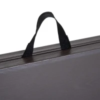 Outsunny Mesa dobrável ajustável Altura regulável 122x61x53 / 71,5 cm Marrom e preto(m-8)