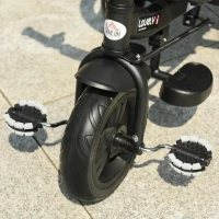 HOMCOM Triciclo para Crianças 2 em 1 com capota ajustável acima de 18 Meses vermelho 92x51x110cm(m-9)